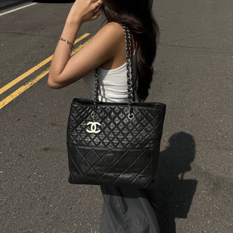 （超稀有！） Chanel 經典菱格紋 羊皮托特包👜 專櫃27萬！-4