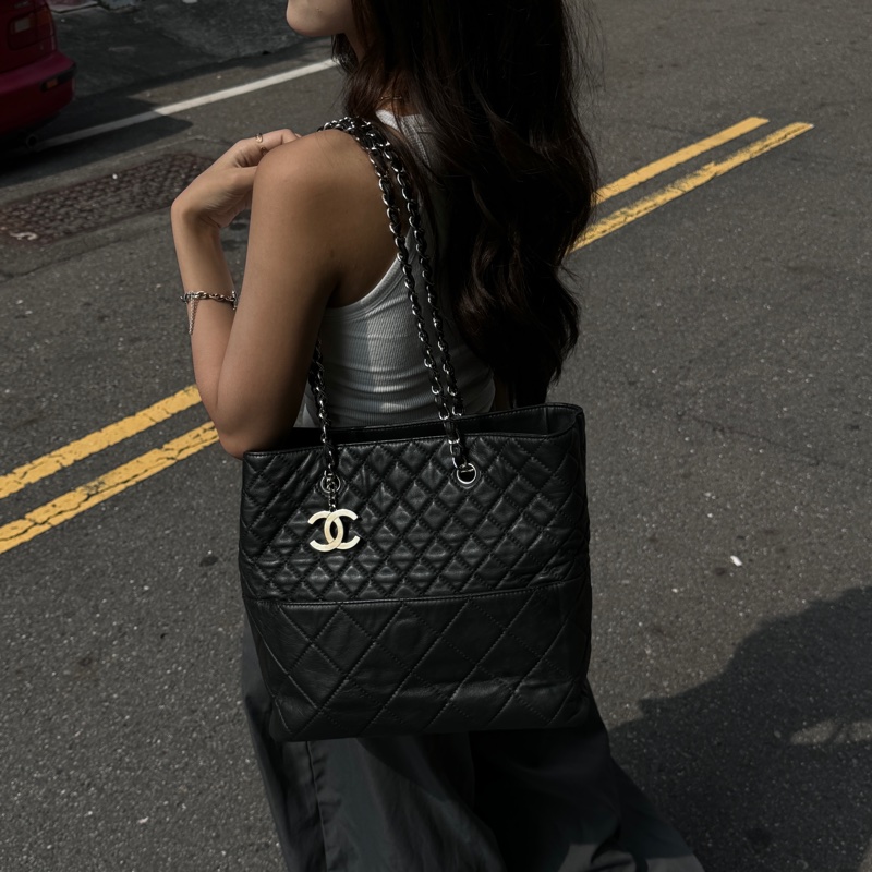 （超稀有！） Chanel 經典菱格紋 羊皮托特包👜 專櫃27萬！-5