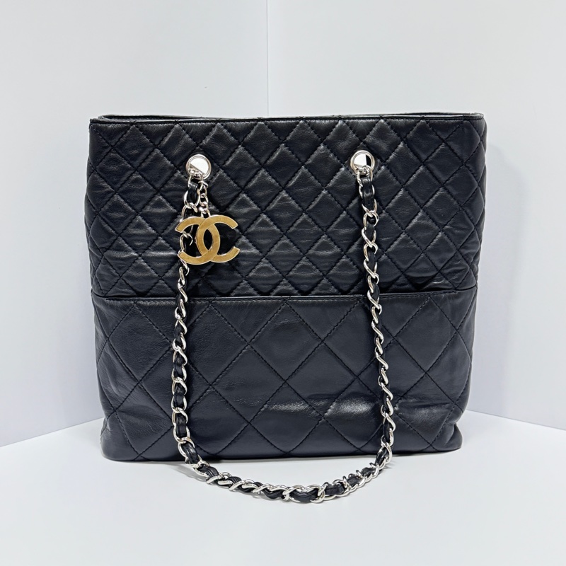 （超稀有！） Chanel 經典菱格紋 羊皮托特包👜 專櫃27萬！-7