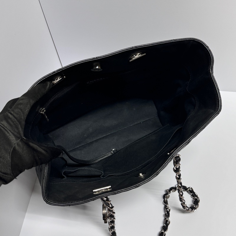 （超稀有！） Chanel 經典菱格紋 羊皮托特包👜 專櫃27萬！-11