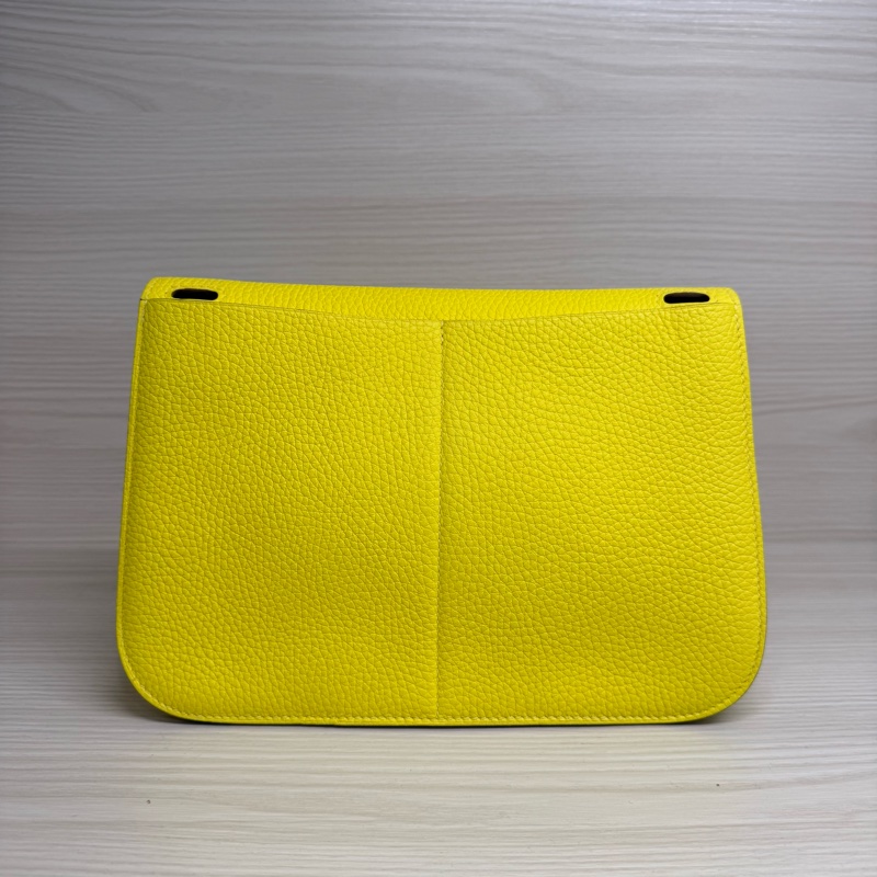 Hermes 25 HalzanTC皮檸檬黃U刻-1