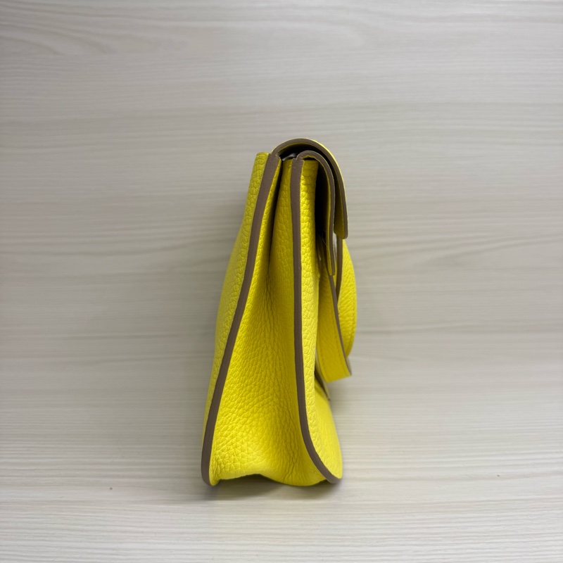 Hermes 25 HalzanTC皮檸檬黃U刻-3