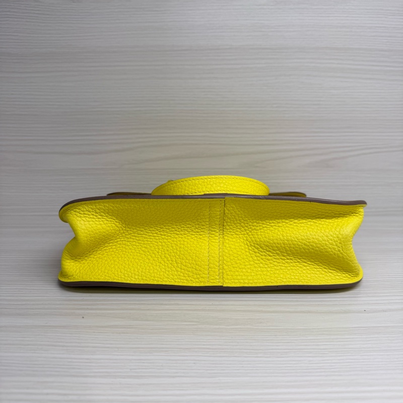 Hermes 25 HalzanTC皮檸檬黃U刻-4