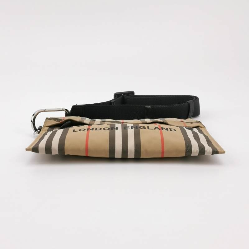 Burberry 牛皮尼龍布格紋字母Logo手拿包-4