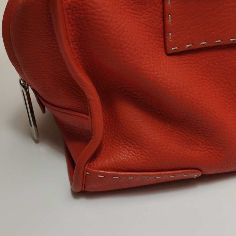 Loewe Amazona 牛皮純色加固邊角中古手提包-19