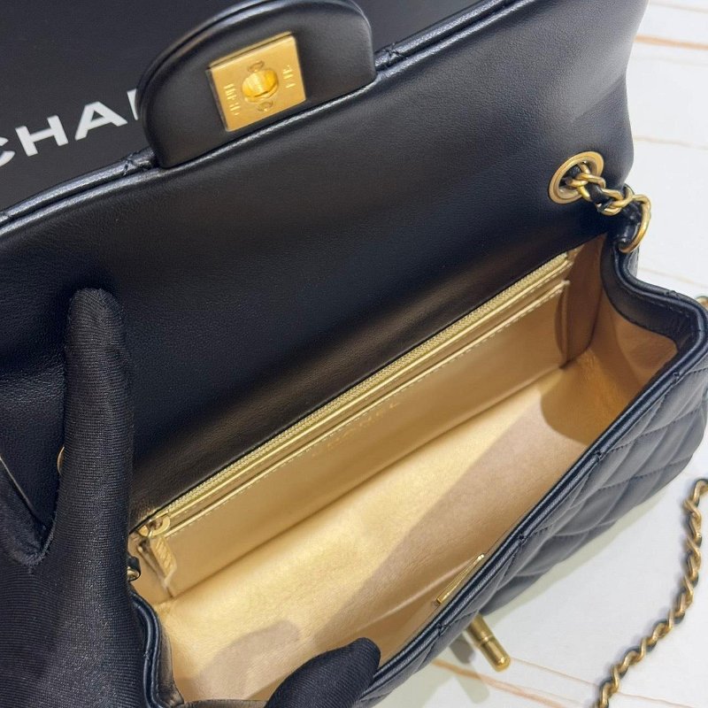 *SHIHNA名牌精品*CHANEL核桃金球迷你口蓋包20cm (芯片款)-4