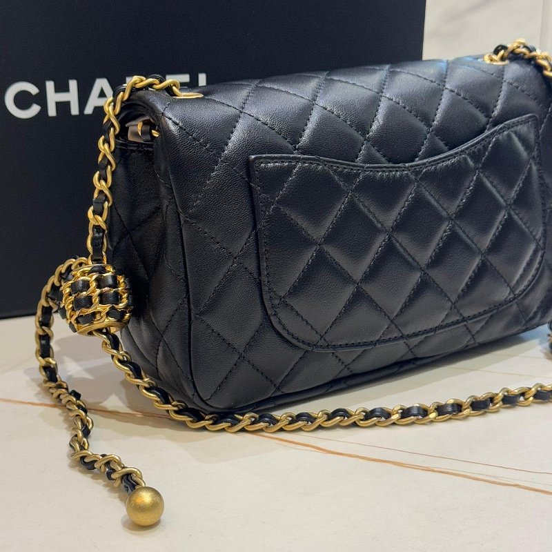 *SHIHNA名牌精品*CHANEL核桃金球迷你口蓋包20cm (芯片款)-5