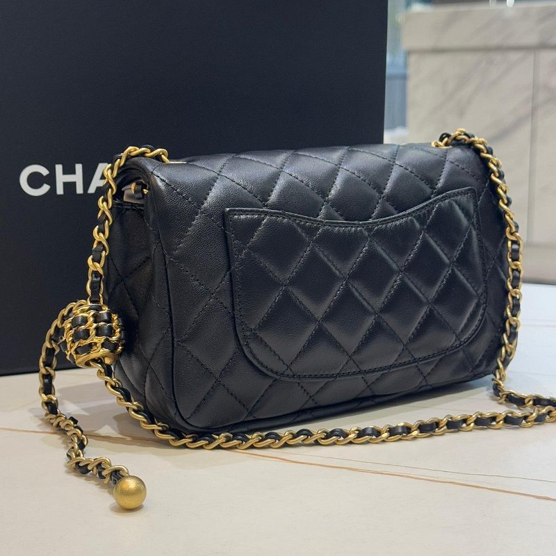 *SHIHNA名牌精品*CHANEL核桃金球迷你口蓋包20cm (芯片款)-6