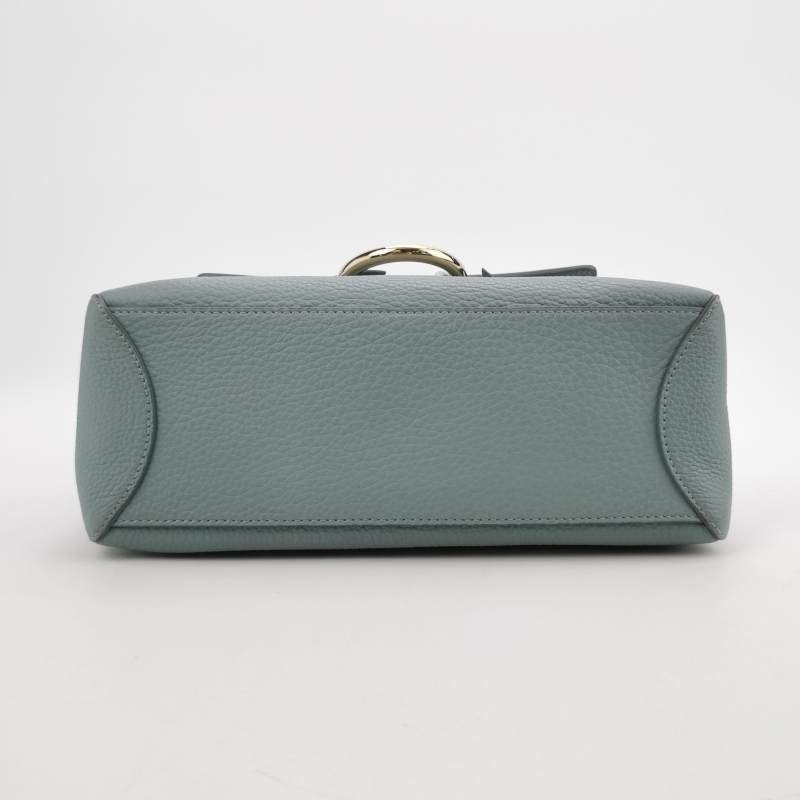 Chloe Faye 中號 牛皮鱷魚壓紋鏈條扣飾斜挎包單肩包-5