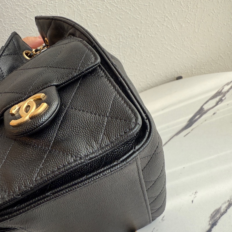 Chanel .黑色荔枝最新款 剛買沒多久 割愛-6