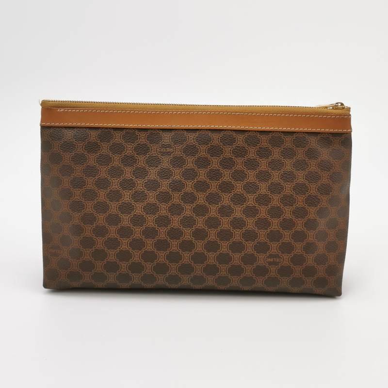 Celine 牛皮凱旋門老花手拿包-3