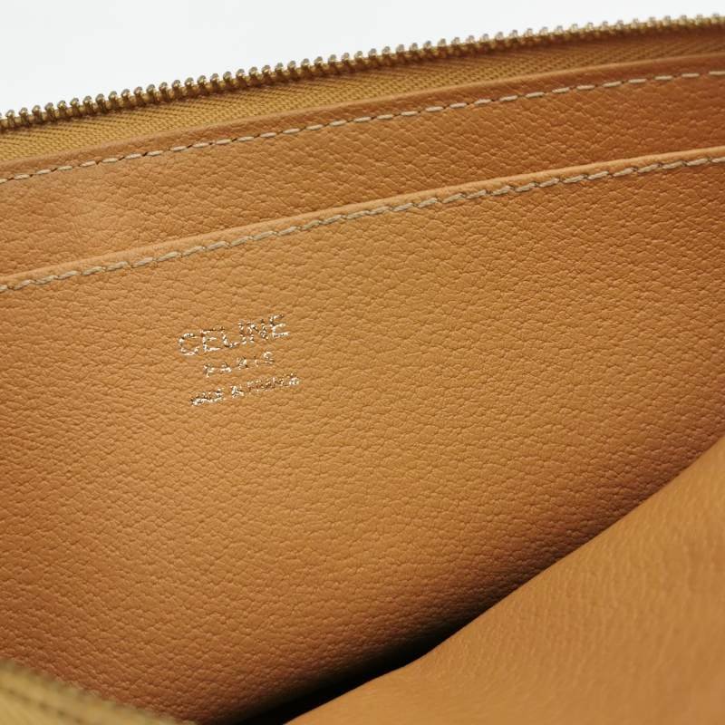 Celine 牛皮凱旋門老花手拿包-6