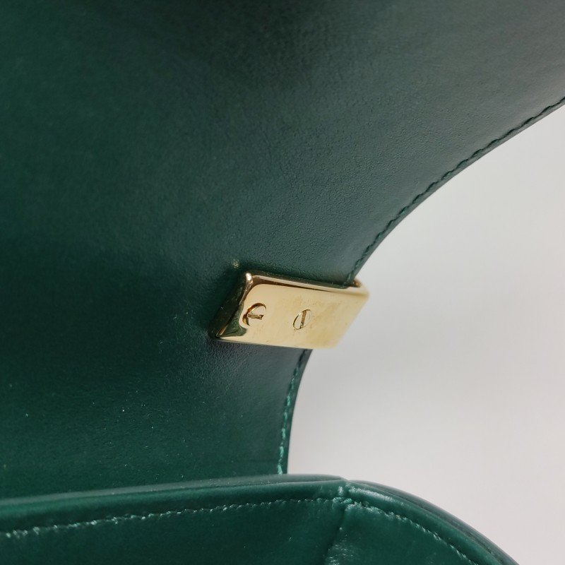 Chloe C迷你牛皮翻毛皮拼皮字母C徽飾斜挎包-11