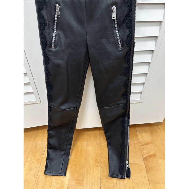 Alexander McQueen 羊皮皮褲-1