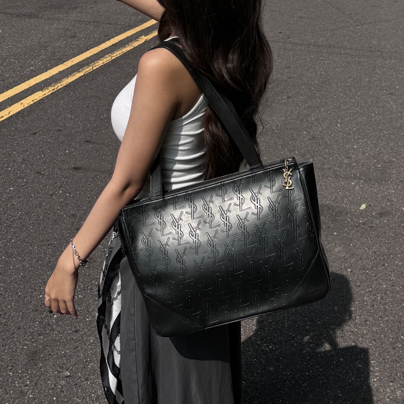 （極新🎁） YSL 聖羅蘭“ysl黑老花” 肩背包 專櫃價98000！-3