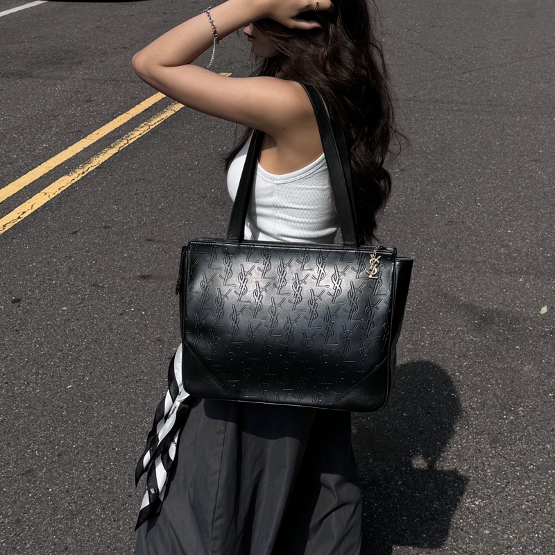 （極新🎁） YSL 聖羅蘭“ysl黑老花” 肩背包 專櫃價98000！-4