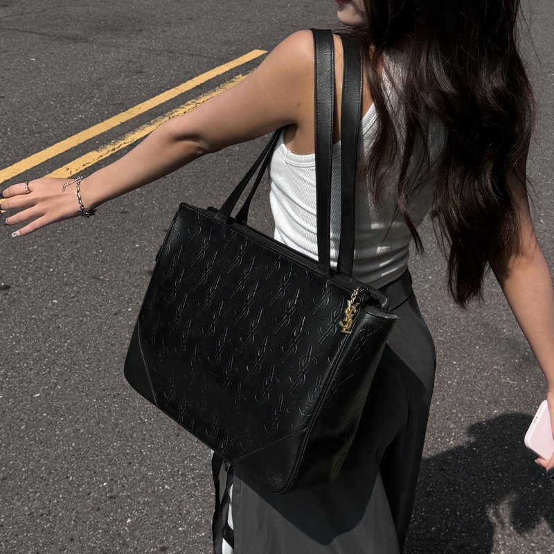 （極新🎁） YSL 聖羅蘭“ysl黑老花” 肩背包 專櫃價98000！-6