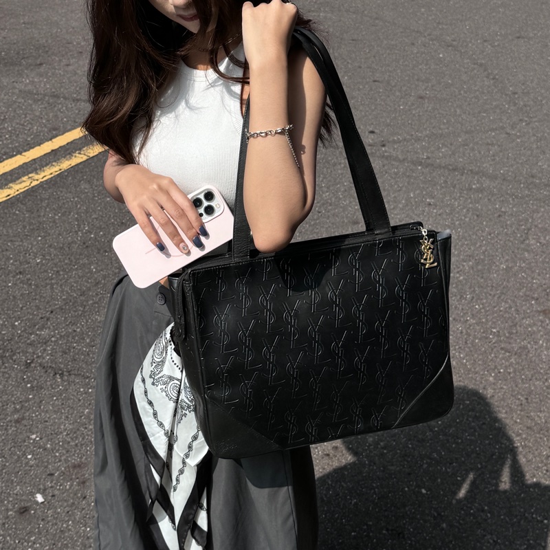 （極新🎁） YSL 聖羅蘭“ysl黑老花” 肩背包 專櫃價98000！-8