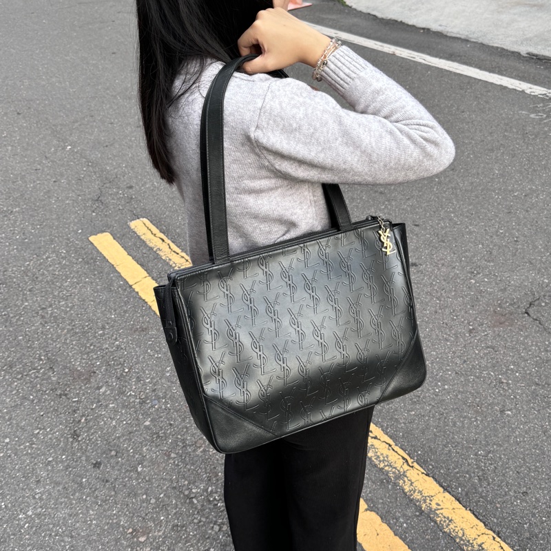 （極新🎁） YSL 聖羅蘭“ysl黑老花” 肩背包 專櫃價98000！-31