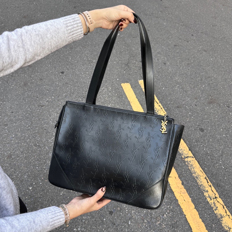 （極新🎁） YSL 聖羅蘭“ysl黑老花” 肩背包 專櫃價98000！-33