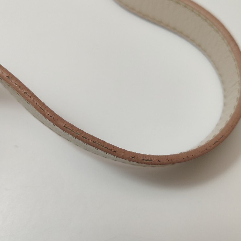 Fendi 牛皮帆布拼色雙F Logo吊墜單肩包-14