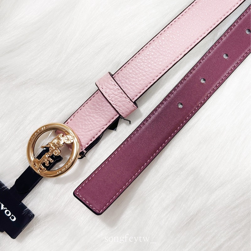 Coach 經典 馬車圓Logo 皮帶 尺寸S / M / L-1