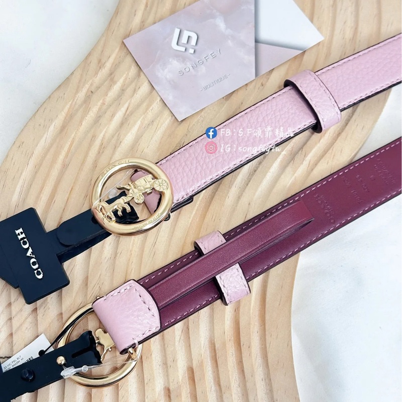 Coach 經典 馬車圓Logo 皮帶 尺寸S / M / L-3