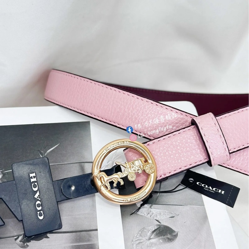 Coach 經典 馬車圓Logo 皮帶 尺寸S / M / L-4