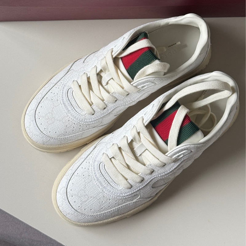 『全新』肖戰陳哲遠同款 Gucci小白鞋38.5-5