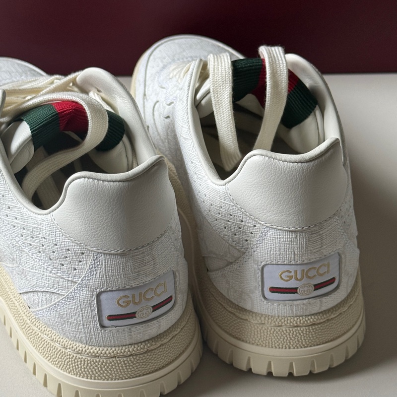 『全新』肖戰陳哲遠同款 Gucci小白鞋38.5-12