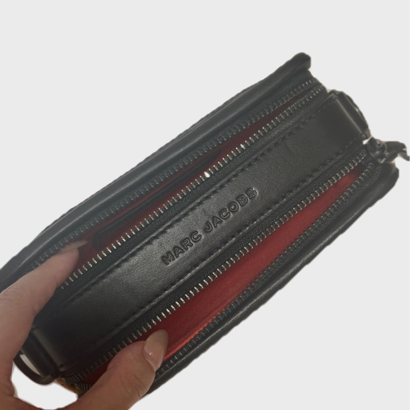 MARC JACOBS THE WOVEN SNAPSHOT 編織草編斜背相機包(黑)-10