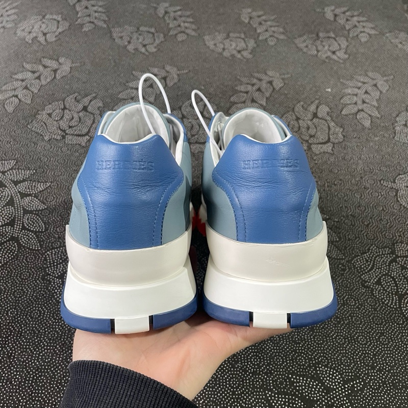 01841 99新愛馬仕白藍休閒鞋44碼無盒，成色充新，輕微磨損-1