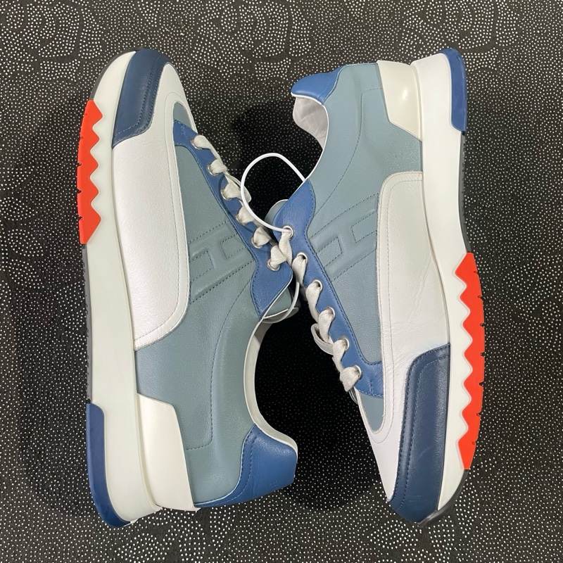 01841 99新愛馬仕白藍休閒鞋44碼無盒，成色充新，輕微磨損-7