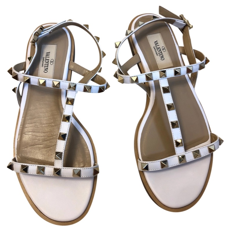 valentino garavani 白色涼鞋-0