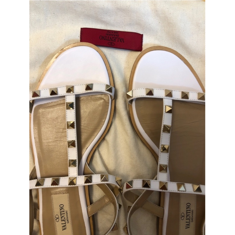 valentino garavani 白色涼鞋-1