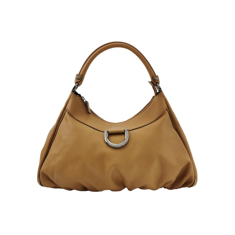 Gucci Abbey D-Ring牛皮純色D形圓環裝飾單肩包-0