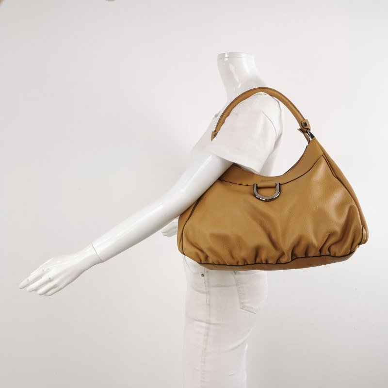 Gucci Abbey D-Ring牛皮純色D形圓環裝飾單肩包-1