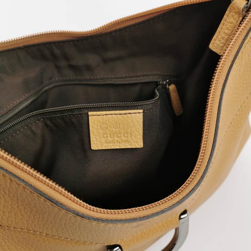 Gucci Abbey D-Ring牛皮純色D形圓環裝飾單肩包-7