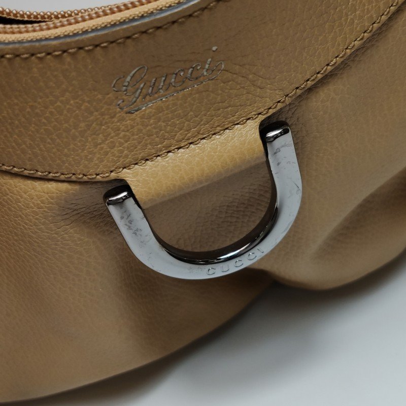 Gucci Abbey D-Ring牛皮純色D形圓環裝飾單肩包-10