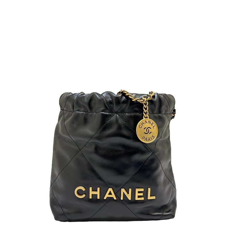 CHANEL22 MINI bag 金幣羊皮斜背包-0