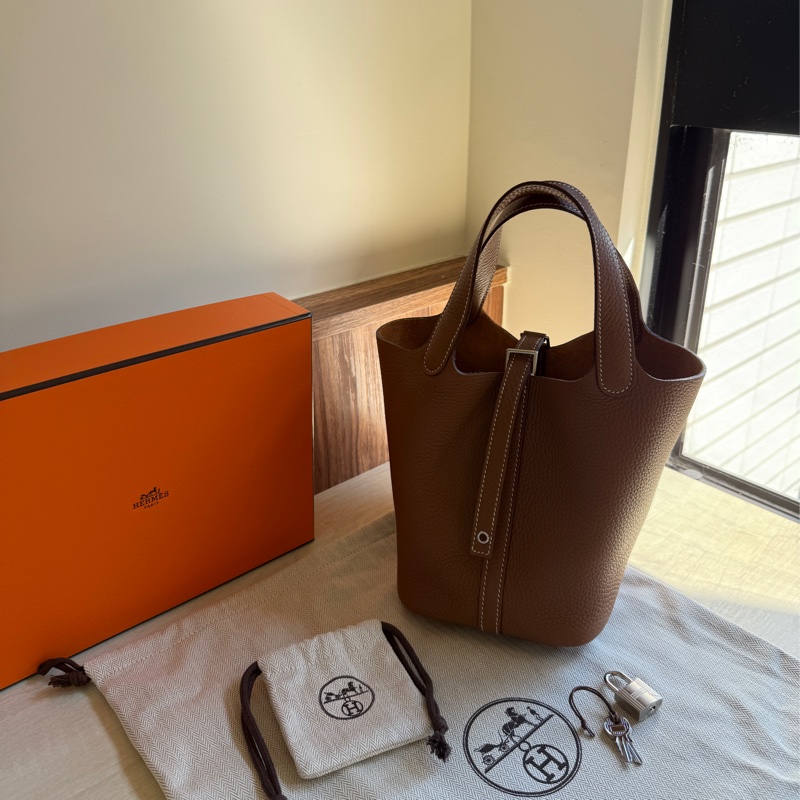 愛馬仕Picotin 18 金棕銀釦🐻全新2025年K刻-2