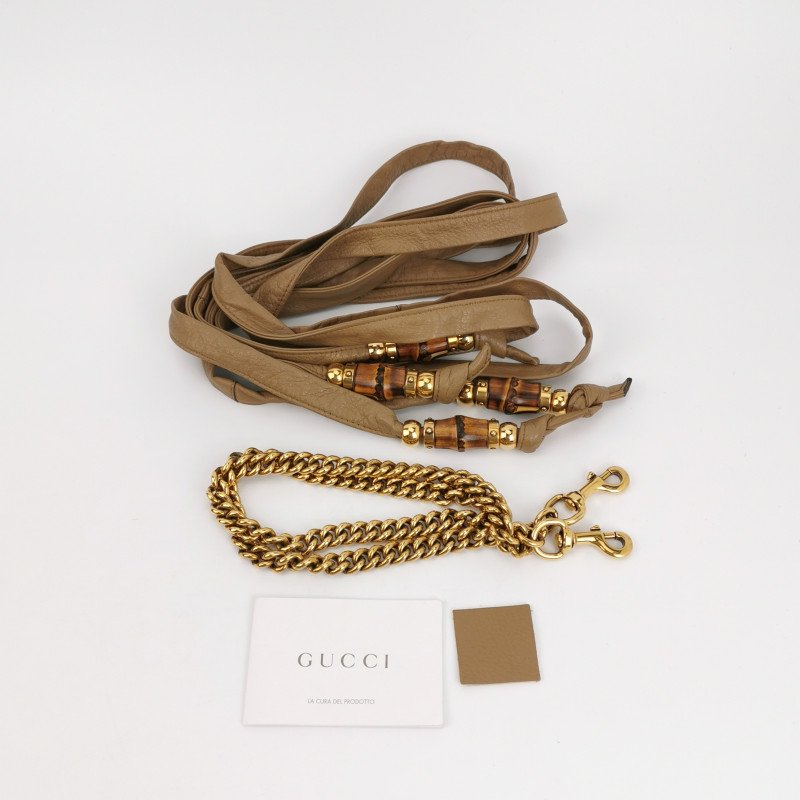 Gucci 牛皮竹節斜挎包單肩包-8