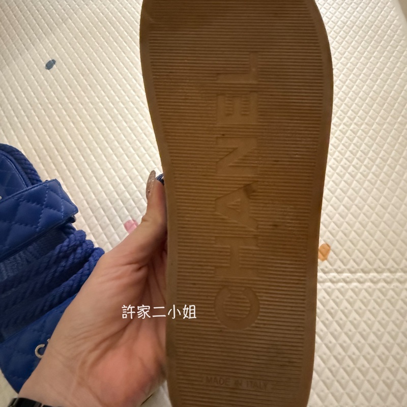 CHANEL 二手閒置 小羊皮編織拖鞋 37號-3