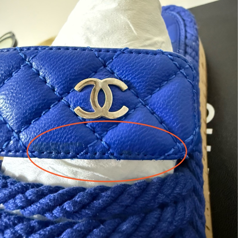 CHANEL 二手閒置 小羊皮編織拖鞋 37號-8