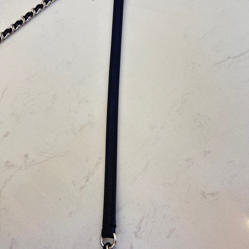 K870 Chanel 香奈兒 黑銀油蠟皮夾子包 25开開無卡-8