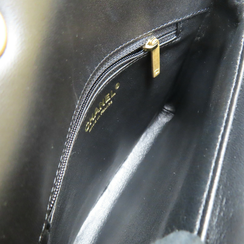 黑色 羊皮 菱格紋 CC Chic Flap 鍊帶 肩背包【CHANEL 香奈兒】-4