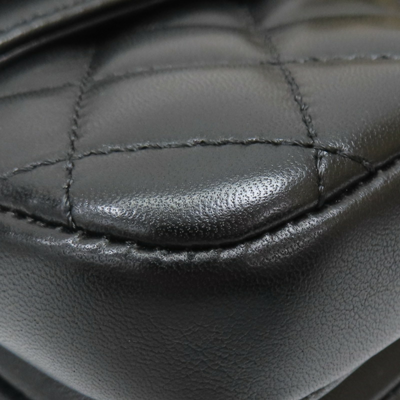 黑色 羊皮 菱格紋 CC Chic Flap 鍊帶 肩背包【CHANEL 香奈兒】-17