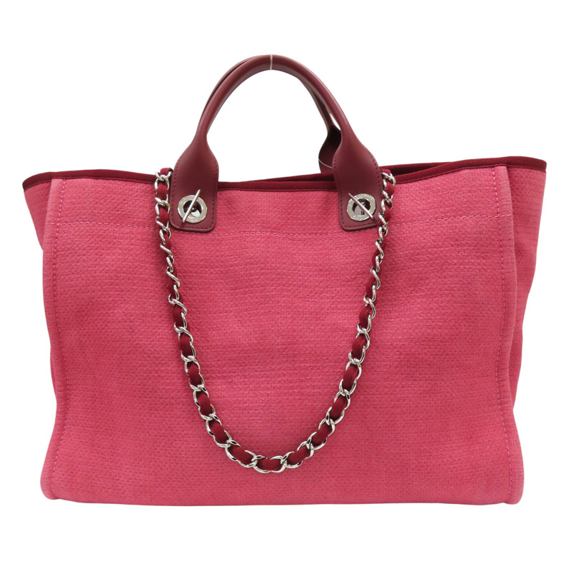 紅色 帆布 Deauville GM 沙灘包 兩用包【CHANEL 香奈兒】-1