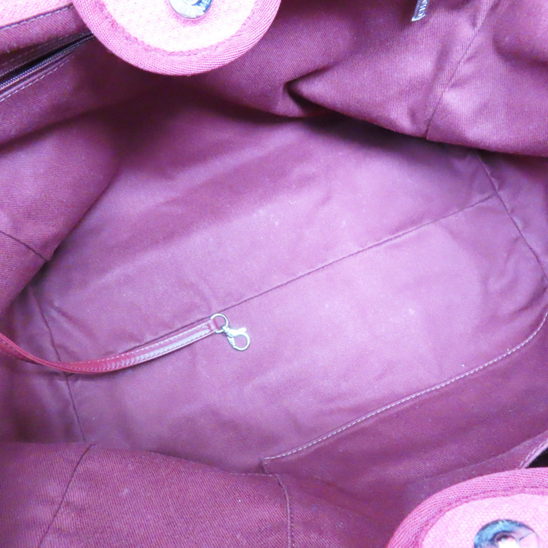 紅色 帆布 Deauville GM 沙灘包 兩用包【CHANEL 香奈兒】-4