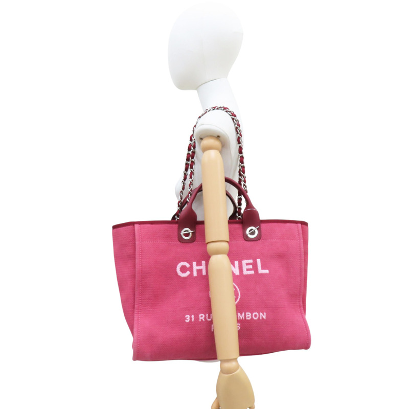 紅色 帆布 Deauville GM 沙灘包 兩用包【CHANEL 香奈兒】-9